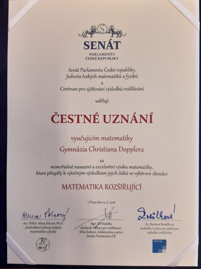 Matematika v Senátu